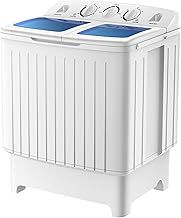 Twin Tub Washing Machine, 8KG Portable Washing Machine and Spin Dryer Combo with Timer Control & Drain Pipe, Small Washers for Camping Dorms Apartments RVs (5KG Washer 3KG Drying)