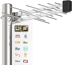Outdoor TV Aerial - Long-Range Digital Antenna for 4K/1080P Reception, UHF/VHF Signals, Weather-Resistant Design, Attic or Outdoor Installation, 26.25ft Coaxial Cable