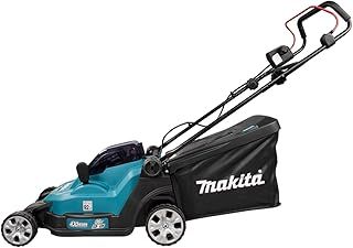 Makita DLM432Z Twin Li-ion LXT Cordless Lawn Mower, Batteries and Charger Not Included, Blue, 43 cm, 18V (36V), 15.8 Kilograms