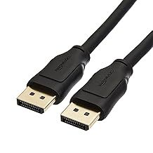 Amazon Basics DisplayPort 1.4 Cable, 32.4Gbps High-Speed, 8K@60Hz, 4K@120Hz, Dynamic HDR and 3D, Gold-Plated Plugs, 3 m, Black