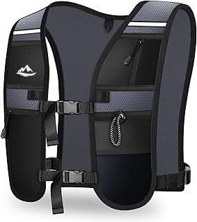 Rolgno Running Vest, [Lightweight & Reflective] Hydration Vest with 2L Large Compartment, Breathable Running Backpack for Women and Men, Water Vests for Cycling Marathon Trail Jogging Hiking