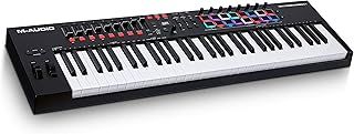 M-Audio Oxygen Pro 61 - 61 Key USB MIDI Keyboard Controller With Beat Pads, MIDI-assignable Knobs, Buttons and Faders and Native Instruments Sound Package (NKS Integration)