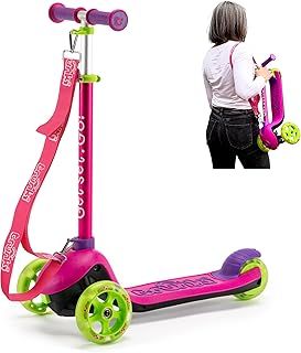 Trunki Folding 3 Wheel Kids Scooter for Boys and Girls with Tow and Carry Strap and Storage Bag | Adjustable Handle Bar Height | Scooter for Kids