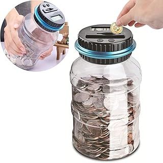 Digital Saving Money Box UK Coins Automatic Counting - Large Capacity Transparent Money Saving Jar with LCD Display, Coin Money Bank Piggy Bank Gift for Kids and Adult (big size)