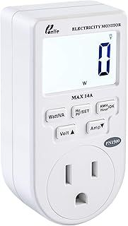 Poniie PN1500 Portable Micro Electricity Usage Monitor Electrical Power Consumption Watt Meter Voltage Amp Tester (110V, 1500W))