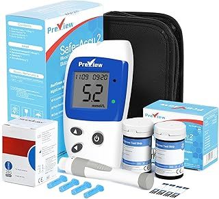 Blood Glucose Monitors Blood Sugar Test Kit for Diabetes Monitor with 50 Test Strips in mmol/L