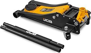 JCB 2.5 Tonne Automotive Low-Profile Double-Pump Trolley Jack, 505mm Max. Height | 3 Year Warranty