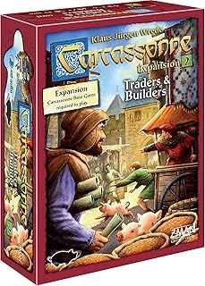 Z-Man Games | Carcassonne Traders & Builders | Board Game EXPANSION 2 | Ages 7 and up | 2-6 Players | 45 Minutes Playing Time, Black