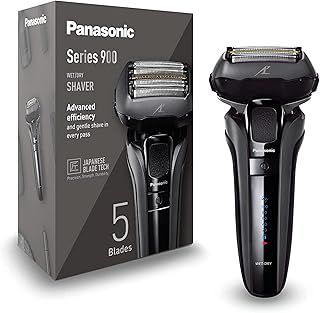 Panasonic Series 900 ES-LV6U-K811 5-Blade Electric Shaver for Men, Wet and Dry Cordless Razor​, Electric Razor with Auto Cleaning, Flexible Shaver Head and Responsive Beard Sensor - UK 2-Pin Plug