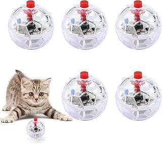 5 Pieces Ghost Hunting Cat Ball Motion Light Up Balls Paranormal Equipment Dog Balls Interactive Cat Toy Pet Toys for Indoor Cats Dogs Chasing Exercise Entertain Toy for Hunting Eliminate Boredom