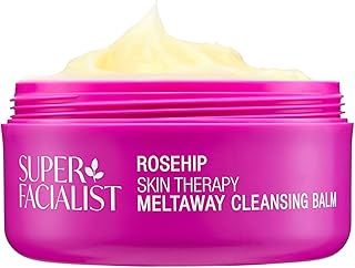 Super Facialist Rosehip Meltaway Cleansing Balm - Makeup Remover with Hyaluronic Acid & Rosehip Oil - Nourishing and Moisturising Cleanser - Smooth, Soft, and Refreshed 100ml