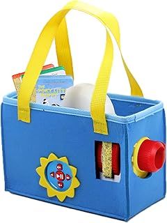 Portable Cute Case for Little Tikes Story Dream Machine Starter Set, Folded Felt Bag with Thick Handles, Easy Carrying (Blue)