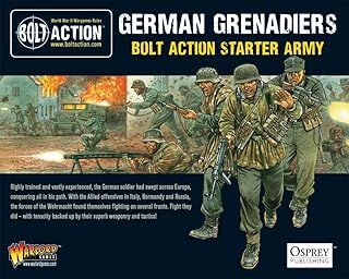 Warlord Games German Grenadiers Starter Army - 28mm Scale Plastic Miniatures for Bolt Action Highly Detailed World War 2 Miniatures for Table-top Wargaming