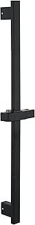 Shower Riser Rail, Stainless Steel Wall Mounted Shower Slide Bar with Adjustable Handheld Shower Head Holder, Matte Black