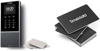 TM—616 and RF-100 - Clocking in Machine for Small Business with RFID Reader and PIN for Up to 200 Users. Employee Management Software Included and 25 RFID blocking badge.