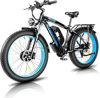 26” Electric Bike for Adults with Dual Motors, 48V 23Ah Removable Battery, E-Bike with 4.0 Fat Tyre, 21 Speed Ebike, Electric Cycles for Men and Women (Height over 175cm)