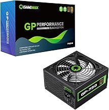 GameMax GP-Series 750W 80 Plus Bronze Power Supply - 750W GameMax GP-Series GP-750, Fully Wired, Single Rail, 54A, 140mm Fan, ATX PSU | Black