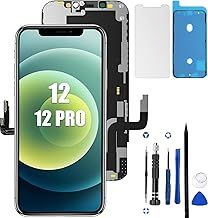 Screen replacement for iPhone 12, 12 Pro, FHD LCD Display COF Touch Screen Digitiser with Repair Tool Kits