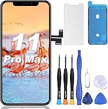 Screen Replacement For iPhone 11 Pro Max, 6.5" LCD Full HD Retina Display COF Touch Screen Digitizer Frame Assembly with Repair Tool Kits, Waterproof Adhesive, Tempered Glass
