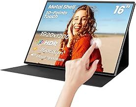 15.6 Inch Small PC Monitor FHD 1920x1080P, Built-in Speaker, 300cd/m², HDR, 72% NTSC Portable LED Monitor, HDMI, VGA, VESA Supports, Mini Desktop Display Secondary Monitors for Laptop PS4 PC