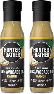 Hunter & Gather Keto Ranch Salad Dressings 250ml | Always Free from Seed & Vegetable Oils | Made with 100% Pure Avocado Oil and Herbs | Keto, Low Carb, Paleo, Whole30 | Sugar and Gluten Free