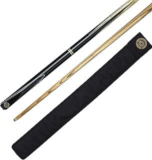 BCE Unisex Rsc.1a BCE 2 Piece Ash Snooker Pool Cue 145cm with 9 5mm tip, black butt/ natural wood shaft, 57 UK