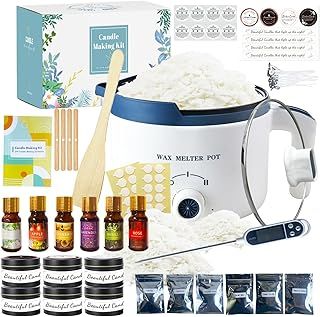 Ksedcon Soy Wax Candle Making Kit for Adults, Candle Making and Wax Melt Maker, Candle Maker Kit with Electric Wax Melter to Make Your Own Scented Candles 2lb