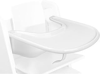 Tray Compatible with Stokke Tripp Trapp Chair, High Chair Tray High Chair Accessories for Toddler 6-36 Months (White)