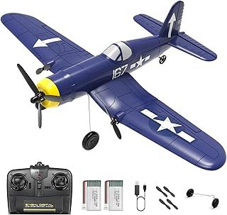 HAWK'S WORK 3 Channel RC Plane F4U Corsair, Remote Control Warbird Ready to Fly, 2.4GHz 6-axis Gyro Stabilizer, Easy to Fly for Kids & Beginners