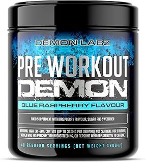 Pre Workout Demon - Advanced Pre-Workout Energy Powder with Creatine, Caffeine, Beta-Alanine & Glutamine, Tropical Twist, 360g - 40 Servings
