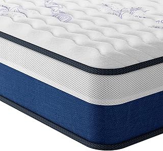 Vesgantti Single Mattress, 10 Inch Hybrid Mattress Single Size with Breathable Memory Foam and Individual Pocket Spring-Medium Firm, 90x190x25cm