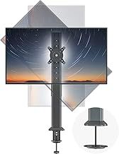 HEMUDU Single Tall Desk Monitor Arm Mount Stand Fit for 27 inch to 43 inch Flat Curved Computer Screen with Swivel, Height Adjustable, Rotation,Holds up to 35kg, Black
