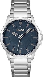 HUGO Analogue Quartz Watch for Men Collection #First - Available with Stainless Steel Bracelet or Leather Strap