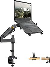 NB North Bayou Laptop Mount with Adjustable Tray for 10-17 Inch Notebook, Monitor Arm Desk Mount for 17 to 30 Inch Computer Screen, Laptop Arm VESA 75 & 100 mm H100-FP