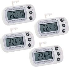 Fridge Thermometer Digital, 4PCS Refrigerator Thermometer, Freezer Thermometer with Large LCD Display Min/Max °C/°F Function, Fridge Thermometer UK for Fridge Freezer Refrigerator Aquarium