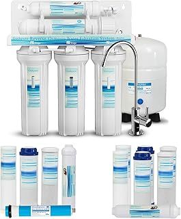 Geekpure 5-Stage Reverse Osmosis Drinking Water Filter System 75GPD - Plus Extra 7 Filters