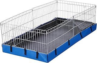 Amazon Basics Canvas Bottom Hamster/Rat/Guinea Pig Cage for Indoor, Comfortable, Blue, 118 cm L x 35 cm W x 60 cm H