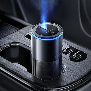 Ceeniu Smart Car Air Freshener, Enhanced Fountain Mist Nozzle, Ultrasonic Mist, Auto On/Off, Adjustable Mode, Long-Lasting Battery, Ambient Light, Cologne, 2025 Upgrade CF12 Aroma Diffuser