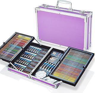 Artworx 125 Piece Aluminium Art Set - Art Case With Mixed Art Supplies For Children Teens & Adults - Artist Art Kit